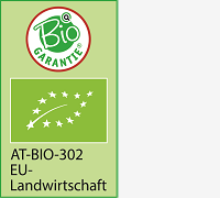 Bio Garantie mit EU-Bio-Logo und EU-Landwirtschaft